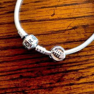 PANDORA Meow Cat Bowl Fish Bone Charm 🐱